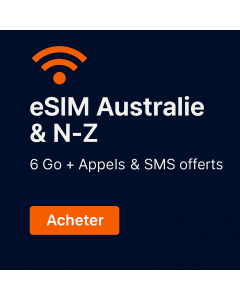 Australie, Nouvelle-Zélande eSIM six Go avec appels vocaux
