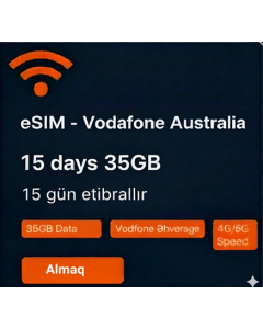 Vodafone Australia eSIM – 15 Days 35GB