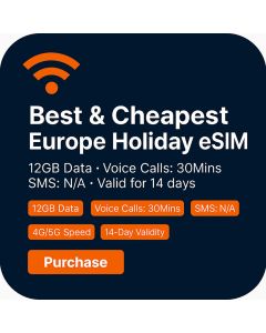 Best and Cheapest 12GB Europe eSIM