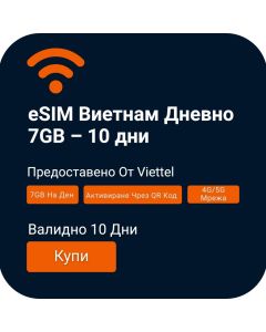 eSIM Vietnam дневно 7GB - 10 дни (Viettel)