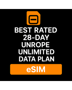 Best Rated 28-Day Europe Unlimited Data eSIM Plan
