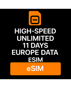 High-speed Unlimited 11 Days Europe Data eSIM