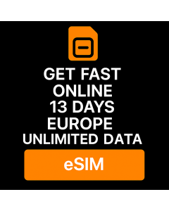 Get Fast Online 13 Days Europe Unlimited Data eSIM