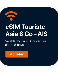 Carte eSim AIS Tourist Asia 6 Go