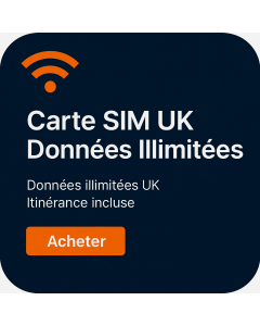 Carte SIM de 30 Go de données en itinérance au Royaume-Uni