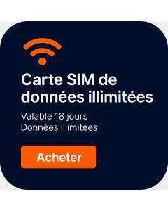 Carte SIM de données illimitées pour l'Europe pendant 18 jour