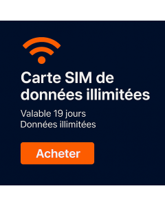 Carte SIM de données illimitées pour l'Europe pendant 19 jour