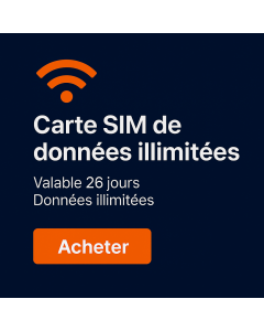 Carte SIM de données illimitées pour l'Europe pendant 26 jour