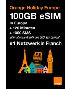  100GB EUROPA URLAUB Sprach- & Daten