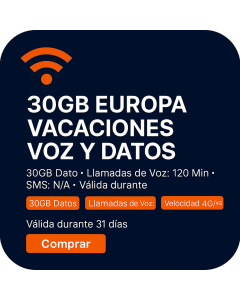 50GB EUROPE HOLIDAY VOICE & DATA