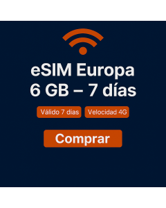 eSIM Europa 6 GB - 7 días