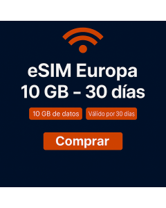 eSIM Europa 10 GB - 30 días