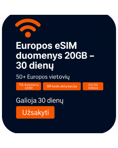 Activate 20GB Europe Data eSIM | £30 | 30 Days Validity