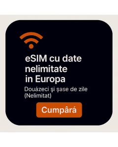 eSIM cu date nelimitate în Europa –Douăzeci și șase de zile
