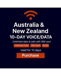 Australia and New Zealand 10-Day Voice/Data SIM
