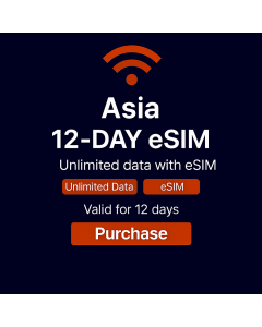 Asia 12-Day eSIM – 6GB Unlimited Data