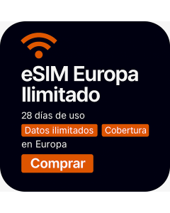 Datos ilimitados en Europa – 28 días (eSIM)