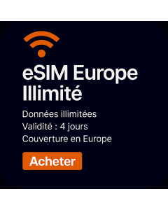 Données illimitées en Europe – Validité de quatre jours