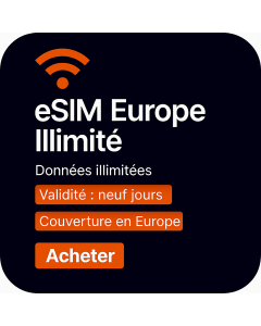 Données illimitées en Europe – Validité de neuf jours