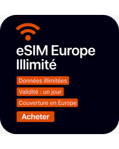 Données illimitées en Europe - 1 jour