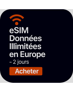 Données illimitées en Europe - 2 jours