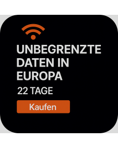 UNBEGRENZTE DATEN IN EUROPA – 22 TAGE