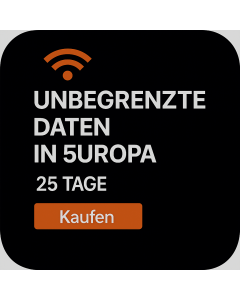 UNBEGRENZTE DATEN IN EUROPA – 25 TAGE