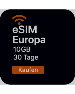 eSIM EUROPA 10GB – 30 TAGE