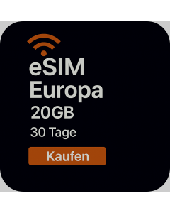 eSIM EUROPA 20GB – 30 TAGE