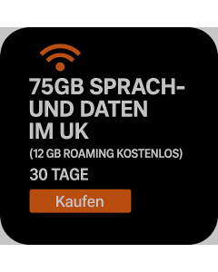 75GB SPRACH- UND DATEN EN IN UK (12 GB ROAMING KOSTENLOS)
