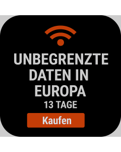 UNBEGRENZTE DATEN IN EUROPA – 13 TAGE