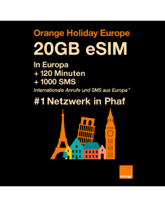 20GB EUROPA URLAUB Sprach- und Daten