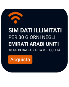 SIM DATI ILLIMITATI PER 30 GIORNI NEGLI EMIRATI ARABI UNITI 10 GB DI DATI AD ALTA VELOCITÀ