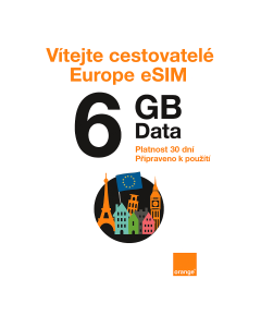 Koupit Travelers Weekend eSIM Europe 6GB | 30 dní