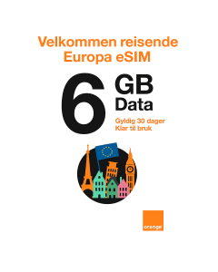 Kjøp Travelers Weekend eSIM Europe 6GB | 30 dager