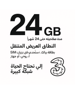ثلاث بطاقات بيانات فقط 24 جيجابايت
