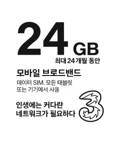 3개의 데이터 전용 SIM 카드 24GB