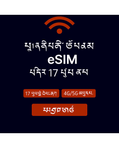 ཡོ་རོབ་གི་གནད་སྡུད་ཚད་མེད་ – ཉིན་བཅུ་བདུན་ eSIM