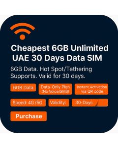 Unlimited 6GB UAE 30 Days Data eSIM