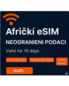 Africa Top Neograničeni eSIM 15 Dana