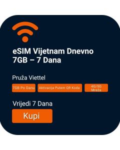 eSIM Vijetnam Dnevno 7GB - 7 Dana (Viettel)