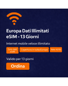 Dati illimitati in Europa - 13 giorni