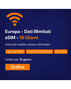 Dati illimitati in Europa - 16 giorni