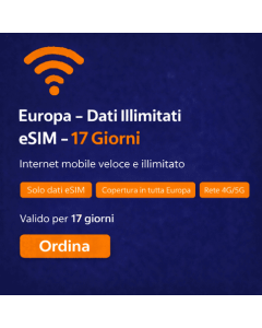 Dati illimitati in Europa 17 giorni