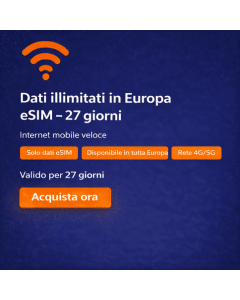 Dati illimitati in Europa 27 giorni