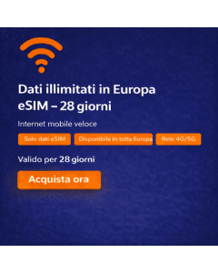 Dati illimitati in Europa 28 giorni
