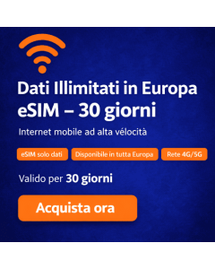Dati illimitati in Europa per 30 giorni