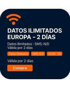 DATOS ILIMITADOS EUROPA - 2 DÍAS