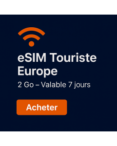 Deux cartes eSIM GB Seven Days pour voyageurs européens