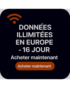 DONNÉES ILLIMITÉES EN EUROPE - 16 JOURS